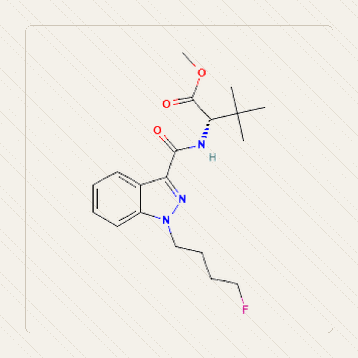 4F-MDMB-BINACA 4F-MDMB-BUTINACA, ilustrasi pendidikan struktur molekul
